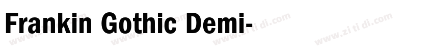 Frankin Gothic Demi字体转换